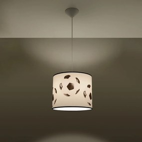 Detské závesné svietidlo Ball A, 1x plastové tienidlo so vzorom, (fi 30cm)
