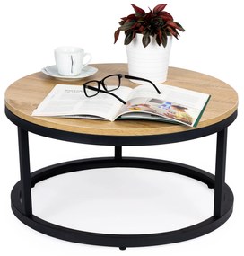 Moderný industriálny konferenčný stolík v podkroví, 60 cm
