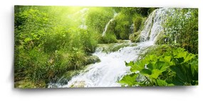 Sablio Obraz Kaskádový vodopád - 110x50 cm