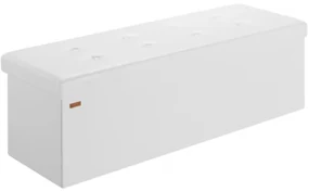 Casaria Taburet s úložným priestorom BELLA, 115x40x40cm, biela