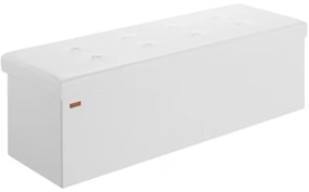 Casaria Taburet s úložným priestorom BELLA, 115x38x38cm, biela