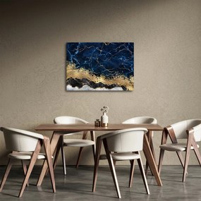 Obraz - Tmavo-modrý mramor (70x50 cm)