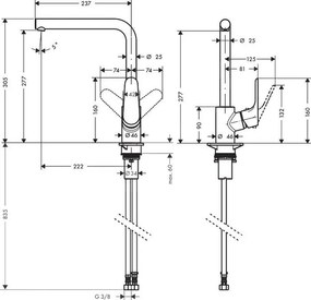 Hansgrohe Focus M41, drezová batérie Focus, EcoSmart, chrómová, HAN-31827000