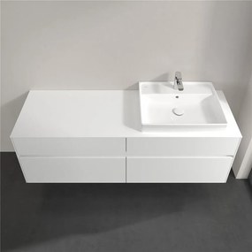 VILLEROY &amp; BOCH Collaro závesná skrinka pod umývadlo na dosku (umývadlo vpravo), 4 zásuvky, s LED osvetlením, 1600 x 500 x 548 mm, Glossy White, C023B0DH