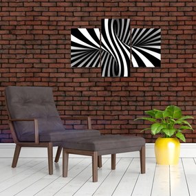 Abstraktní obraz so zebrymi pruhmi (90x60 cm)