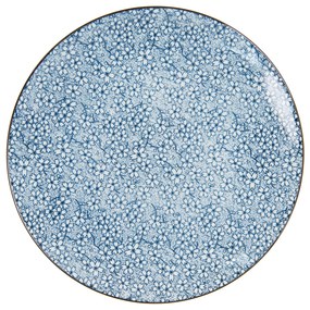 Jedálenský tanier modré kvietky BlueFlow - O26 cm