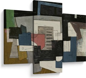 Obraz - Abstrakcia, kubizmus (90x60 cm)
