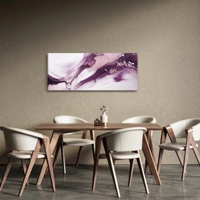Obraz - Purple fluid art (120x50 cm)