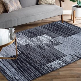 Štýlový koberec do obývačky v čierno sivej farbe Šírka: 160 cm | Dĺžka: 220 cm
