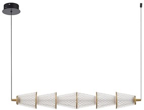 LED Luster na lanku SANSA LED/11W/230V zlatá/číra