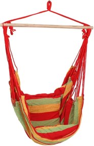 Červené závesné záhradné kreslo ADDU Tobago