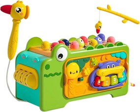 LEAN Toys Interaktívna vzdelávacia kocka krokodíl multifunkčná so zvukmi