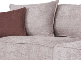 Pohovka John, ružová látka so štruktúrou