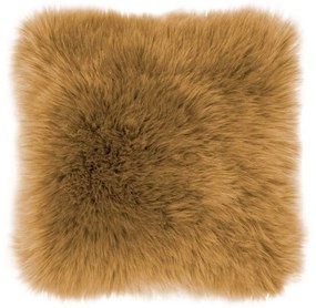 Hnedý vankúš Tiseco Home Studio Sheepskin, 45 × 45 cm