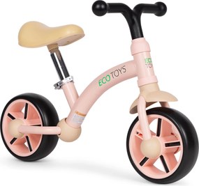 ECOTOYS Detské odrážadlo ECOTOYS, EVA kolesá s blokádou, nastaviteľné sedadlo 33–41 cm, ružové