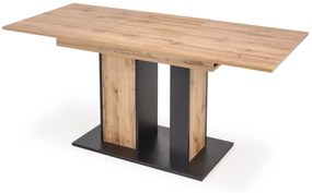 Rozkladací jedálenský stôl Dolomit - dub wotan / čierna
