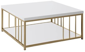 Konferenčný stolík Zen (Biela + Zlatá). Vlastná spoľahlivá doprava až k Vám domov. 1073449