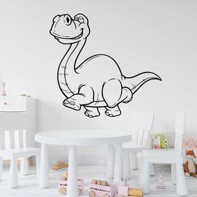 Veselá Stena Samolepka Brontosaurus Farba: černá, Veľkosť: 80 x 76 cm