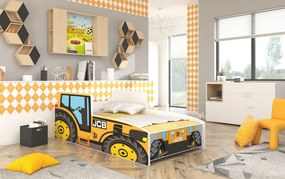 Detská posteľ Traktor žltý 140x70 + matrace ZADARMO!