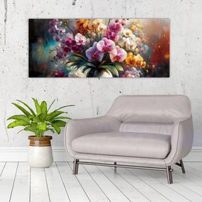 Obraz - Váza kvetov II. (120x50 cm)