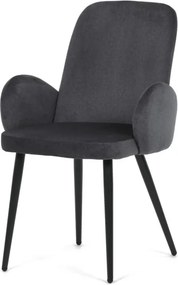 Jedálenská stolička zamatová, sivá DCL-X7129 GREY2