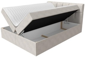 Kontinentálna posteľ Apolon, Rozmer postele: 180x200, Dostupné poťahy: ekokoža Soft 017 (biela)