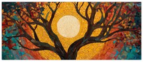 Obraz - Slnko v korune stromu života (120x50 cm)
