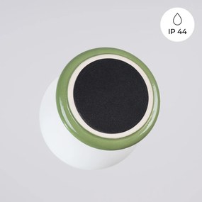 Stropné svietidlo Zori, 1x biele sklenené tienidlo, gr