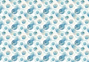 Fototapeta - Modré listy (152,5x104 cm)