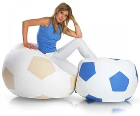 INTERMEDIC SK - Sedací vak Sport M | futbalová lopta 65x45 cm, ekokoža, výplň 170 l