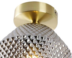 Inteligentné stropné svietidlo mosadzné s dymovým sklom vrátane Wifi A60 - Karce