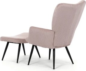 Kreslo ružové s podnožkou AK-L7285 PINK6