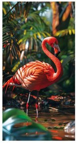 PLÁŽOVÁ OSUŠKA Z MIKROVLÁKNA FLAMINGO1 100X180 CM VZOROVANÁ