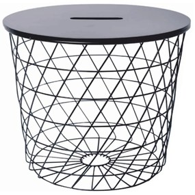 Okrúhly príručný stolík Batis Typ 1 - grafit / čierna