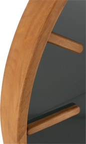 Drevěné čiernohnědé hodiny Herve M - Ø60*5 cm