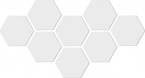Strieborné dekoratívne akrylové zrkadlo Hex - 8 ks