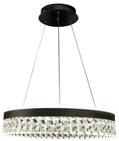 LED Stmievateľný luster na lanku LED/90W/230V 3000-6500K čierna + diaľkové ovládanie