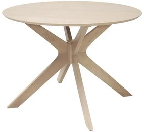 Moderný jedálenský stôl GILERMO Ø105 cm z dubového dreva v prírodnom dekore.
