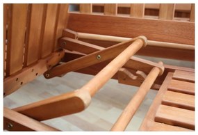 Záhradná lavica s odkladacím stolíkom z eukalyptového dreva Garden Pleasure Phuket