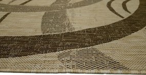 Koberec Eqos 0003 béžový – obdĺžnikový s geometrickým vzorom Rozmer: 140x190 cm