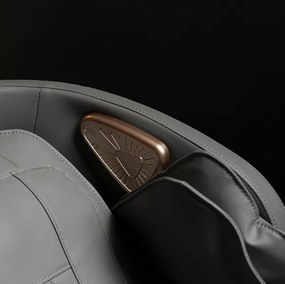 Masážne kreslo GALACTICO  sivé, ekokoža, anglické menu