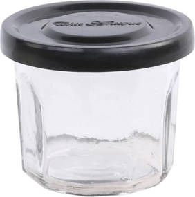 Sklenená dóza s čiernym viečkom French Jam - Ø 7,5*5,5 cm