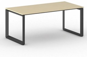 Kancelársky stôl PRIMO INSPIRE, čierna podnož, 1800 x 900 mm, breza