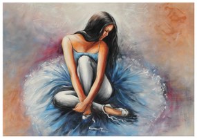 Gario Ručne maľovaný obraz Tmavovlasá baletka Rozmery: 120 x 80 cm