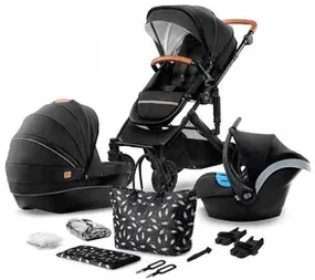 KINDERKRAFT Kočík kombinovaný Prime 3v1 Black