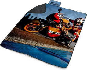 Sablio Plážová deka Motorkár 2: 200x140 cm