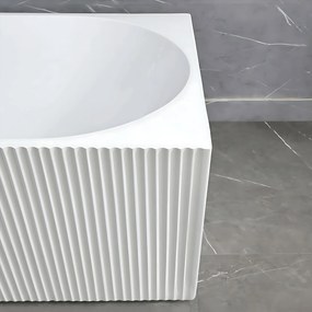 Voľne stojaca akrylátová vaňa REA WENUS RIGHT 170x80 cm biela, sifón Click-Clack - čierny
