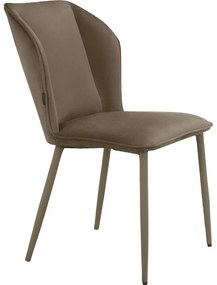 Hnedé zamatové jedálenské stoličky v súprave 2 ks Wilma – Støraa