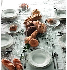 Biely hlboký porcelánový tanier ø 22 cm Gran Gala – Brandani