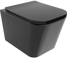 Mexen Teo WC misa Rimless s pomaly padajúcim sedátkom, duroplast, čierna - 30854070